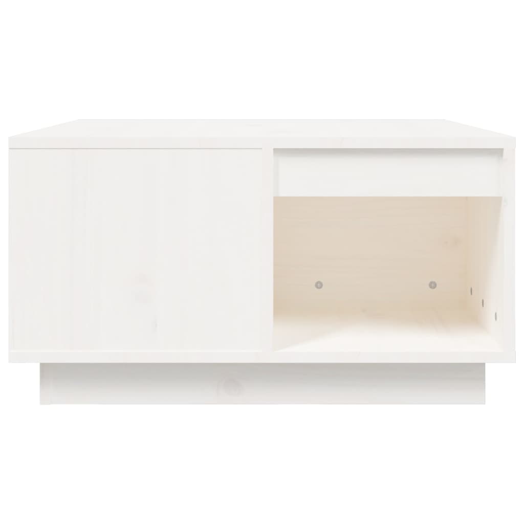 vidaXL Couchtisch Weiß 60x61x32,5 cm Massivholz Kiefer