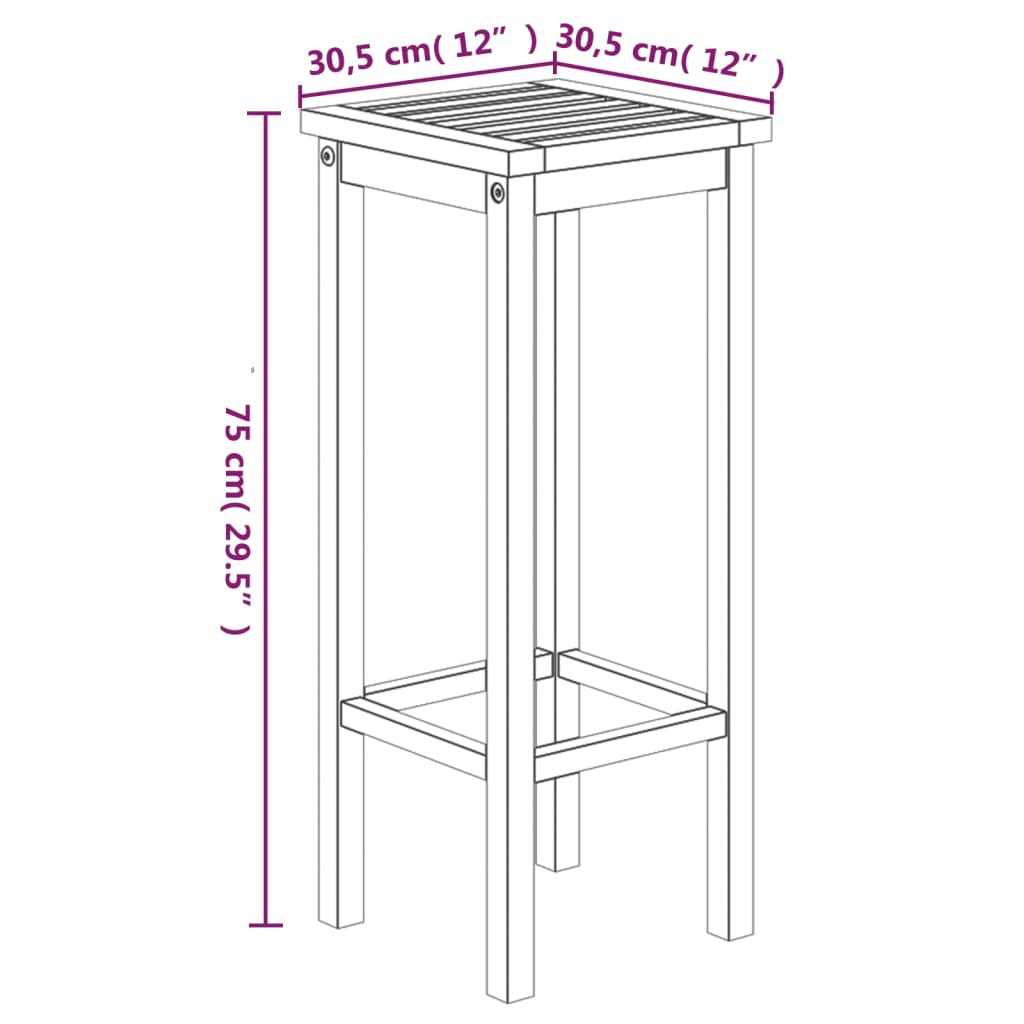 vidaXL 7-tlg. Gartenbar-Set Massivholz Akazie