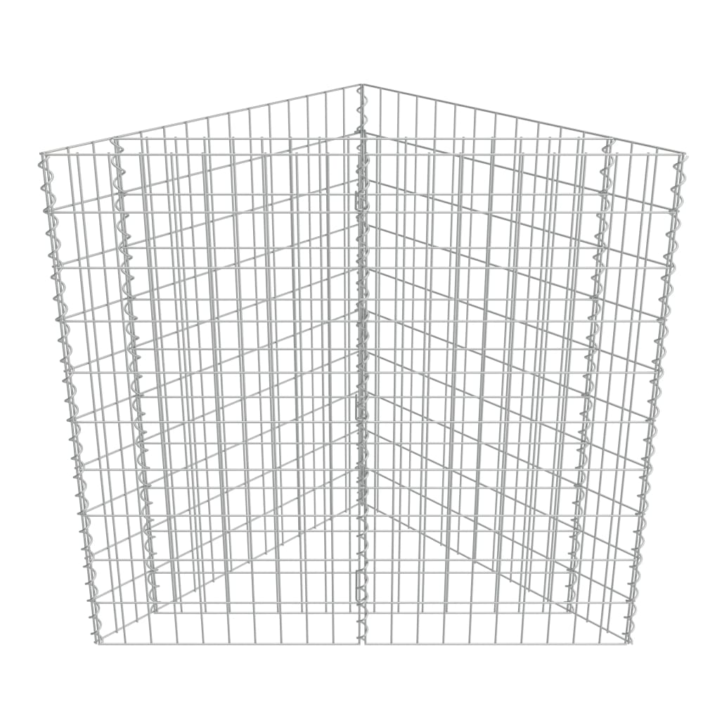 vidaXL Gabionen-Hochbeet Verzinkter Stahl 75×75×100 cm