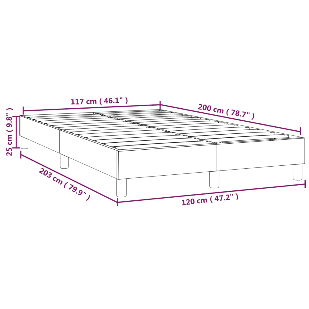 vidaXL Bettgestell Rosa 120x200 cm Samt