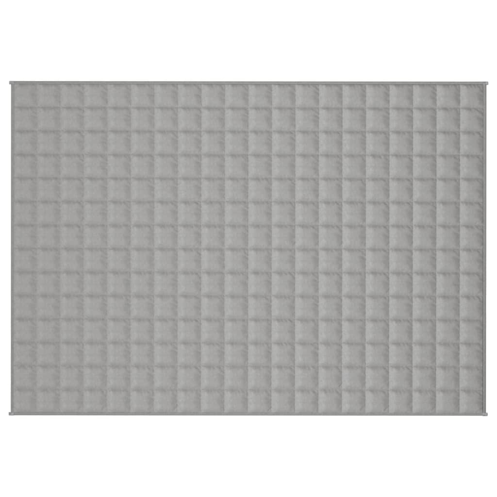 vidaXL Gewichtsdecke Grau 137x200 cm 10 kg Stoff