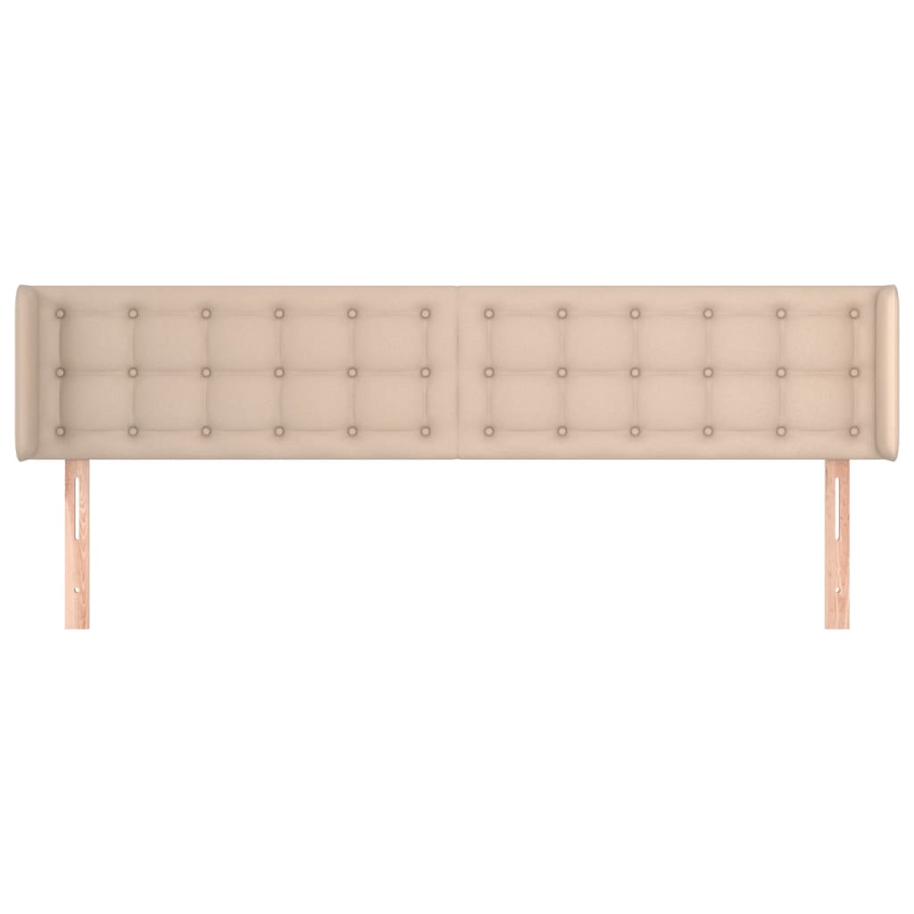 vidaXL Kopfteil mit Ohren Cappuccino-Braun 183x16x78/88 cm Kunstleder