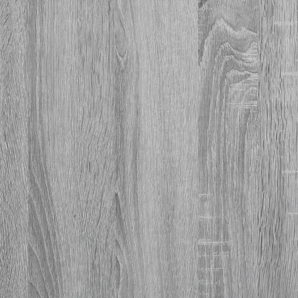 vidaXL Bettgestell Grau Sonoma 140x190 cm Holzwerkstoff und Metall