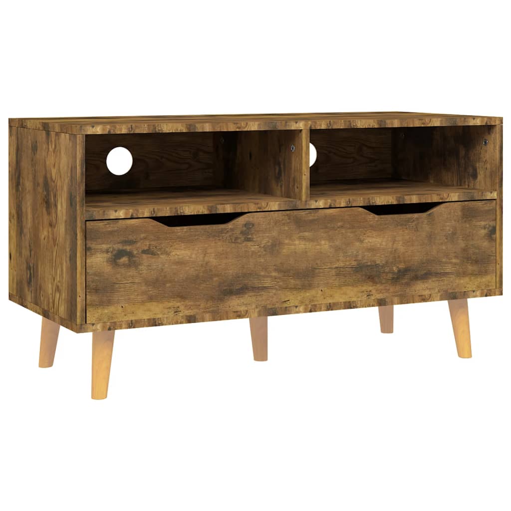 vidaXL TV-Schrank Räuchereiche 90x40x48,5 cm Holzwerkstoff