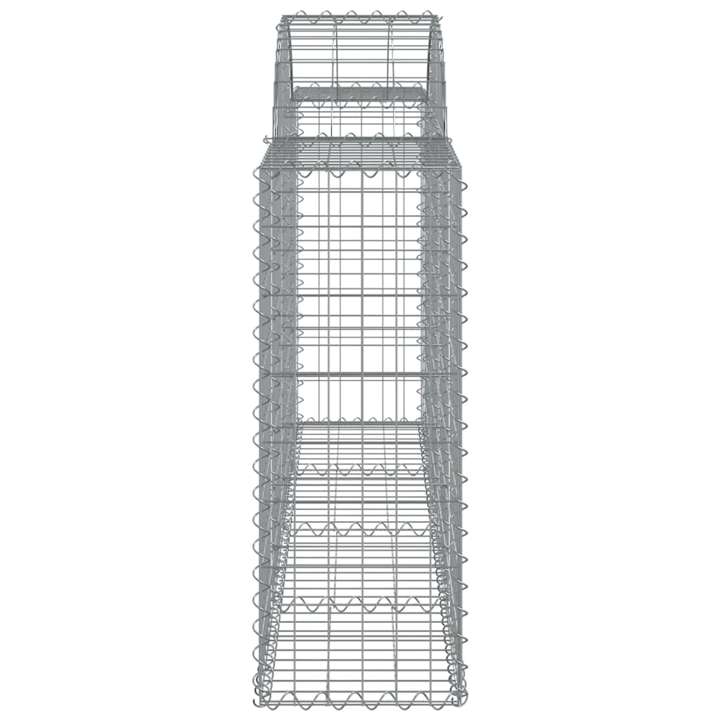 vidaXL Gabionen mit Hochbogen 8 Stk. 200x30x80/100 cm Verzinktes Eisen