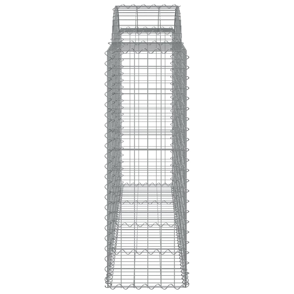 vidaXL Gabionen mit Hochbogen 30Stk. 200x50x120/140cm Verzinktes Eisen