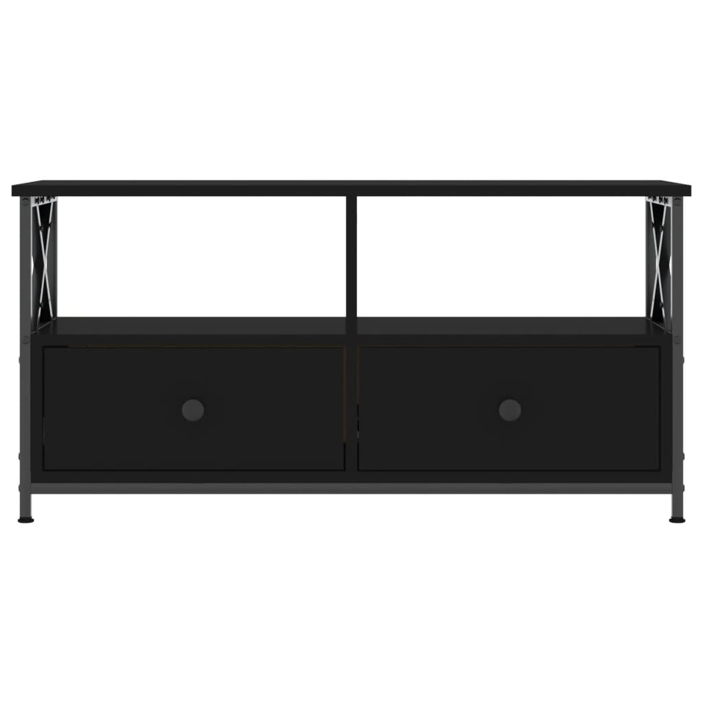 vidaXL TV-Schrank Schwarz 90x33x45 cm Holzwerkstoff & Eisen