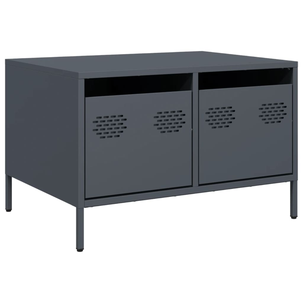 vidaXL TV-Schrank Anthrazit 68x50x43,5 cm Kaltgewalzter Stahl