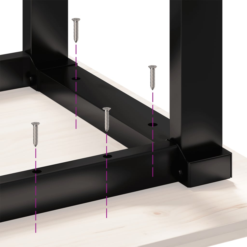 vidaXL Esstisch-Gestell in O-Form 80x40x73 cm Gusseisen