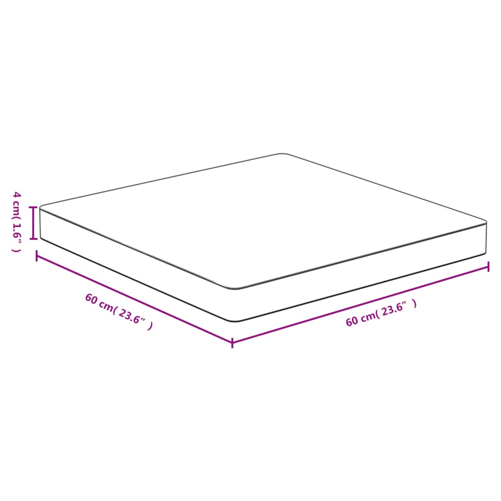 vidaXL Tischplatte 60x60x4 cm Bambus