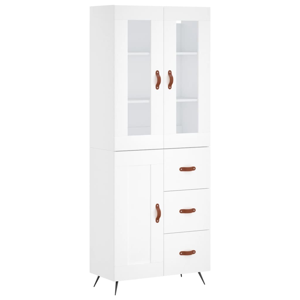 vidaXL Highboard Weiß 69,5x34x180 cm Holzwerkstoff