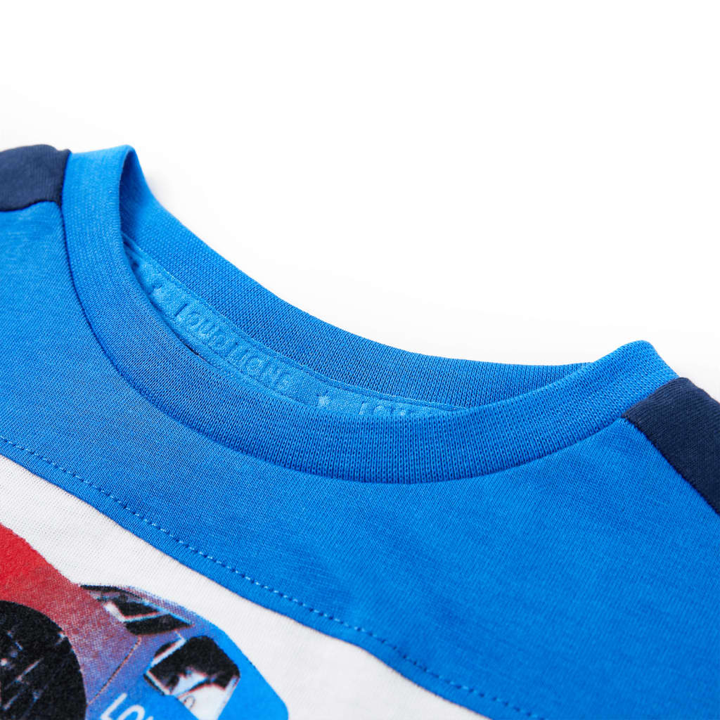 Kinder-T-Shirt Blau und Marineblau 128