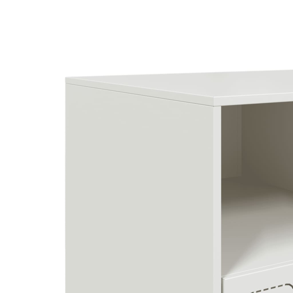 vidaXL TV-Schrank Weiß 99x39x44 cm Stahl