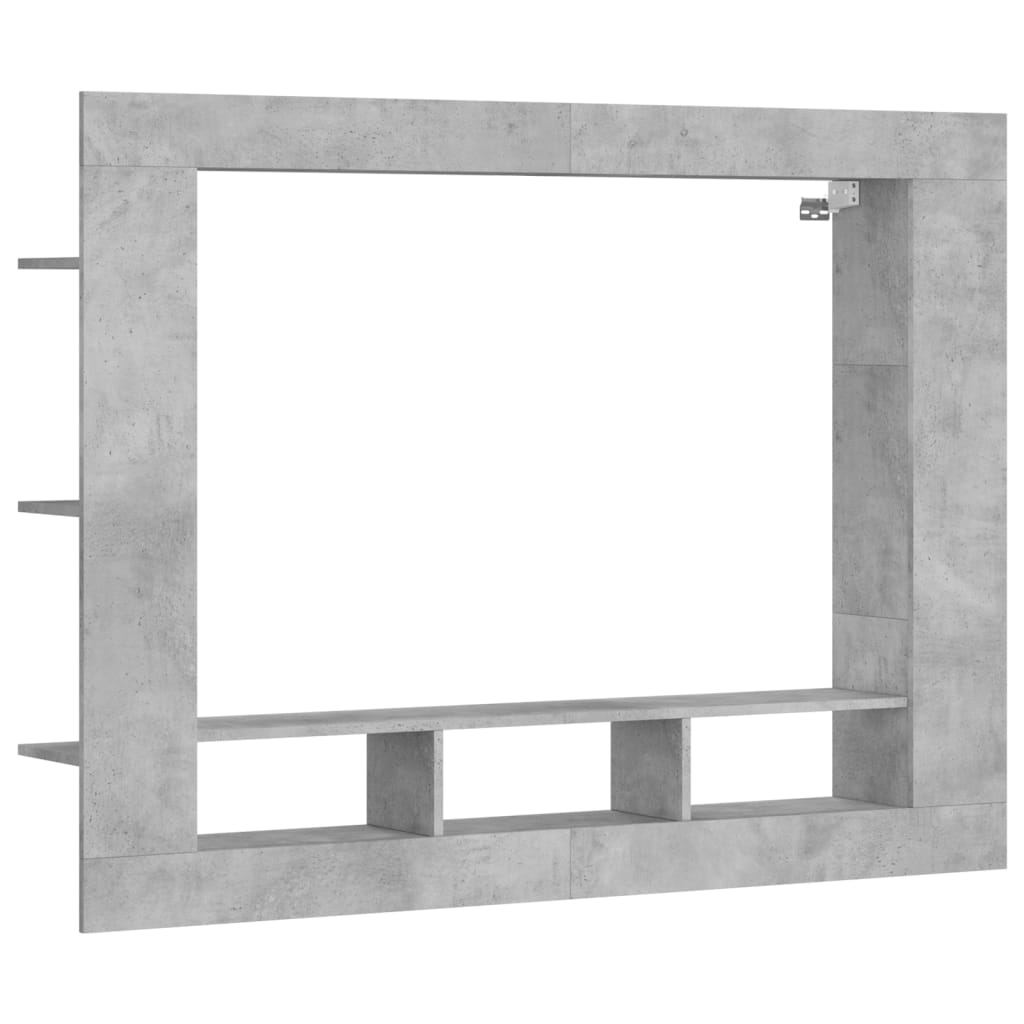 vidaXL TV-Schrank Betongrau 152x22x113 cm Holzwerkstoff