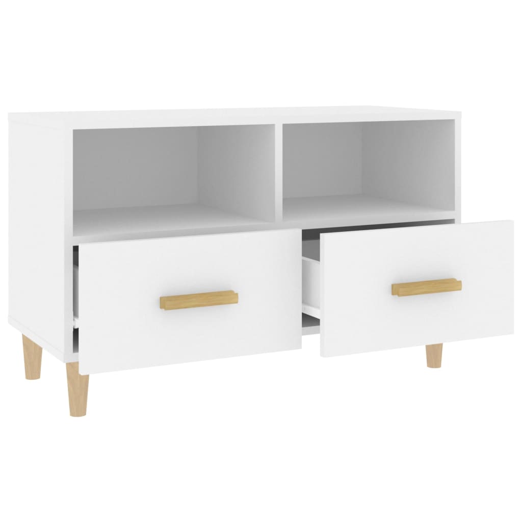 vidaXL TV-Schrank Weiß 80x36x50 cm Holzwerkstoff