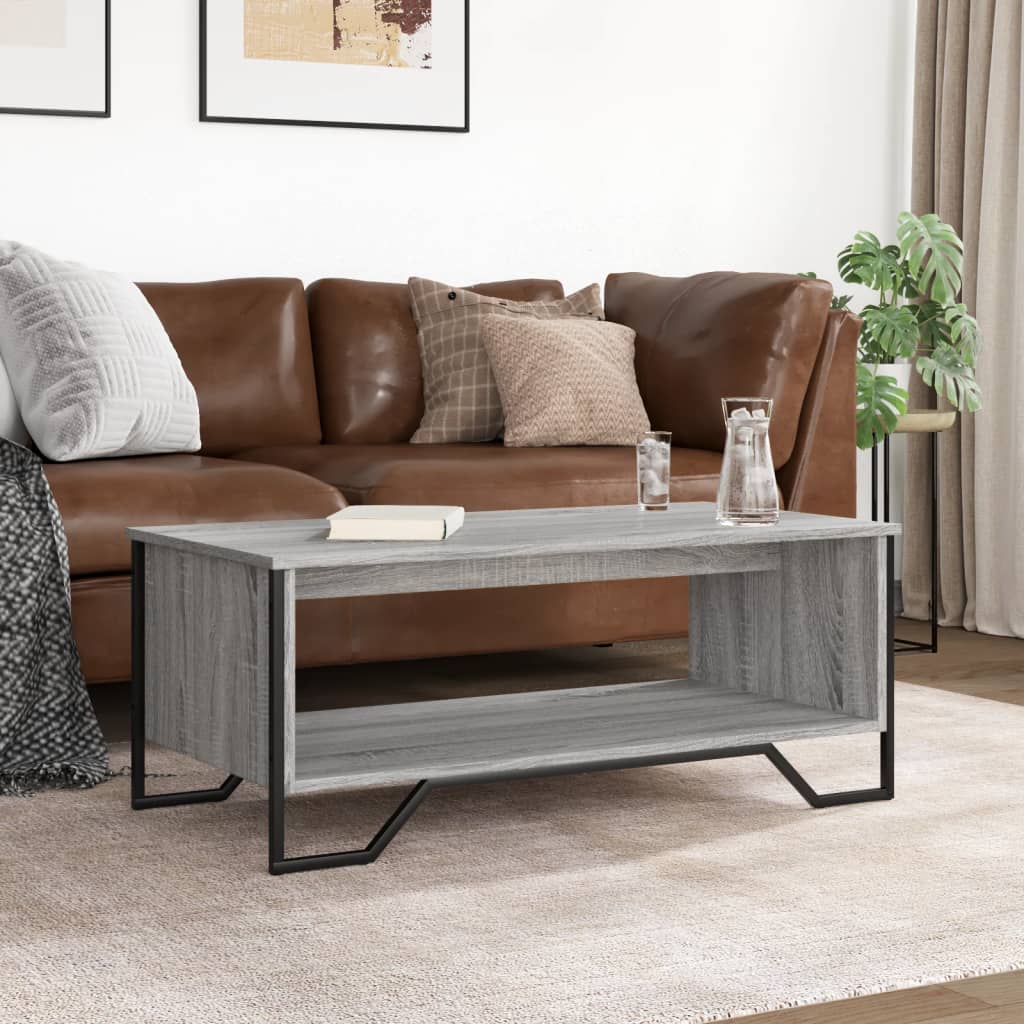 vidaXL Couchtisch Grau Sonoma 100x51x40 cm Holzwerkstoff