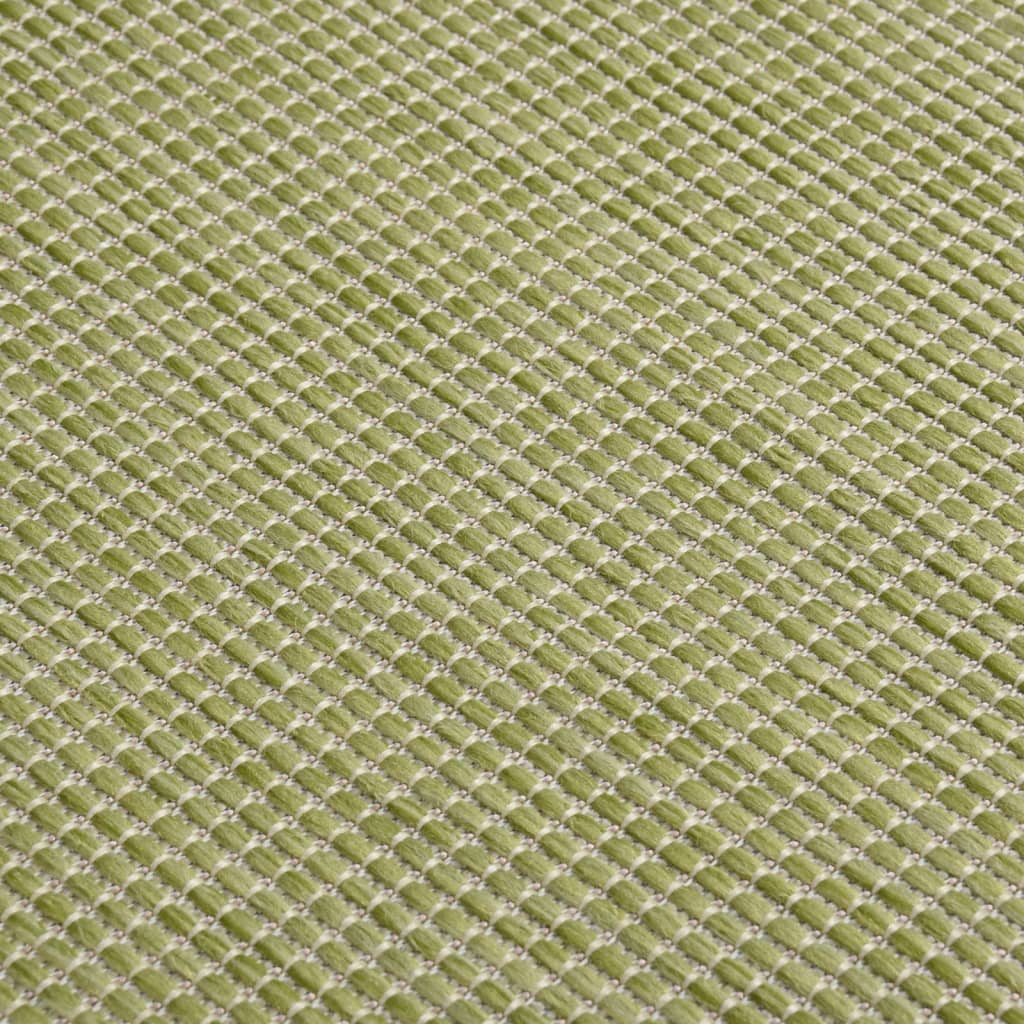 vidaXL Outdoor-Teppich Flachgewebe 80x250 cm Grün