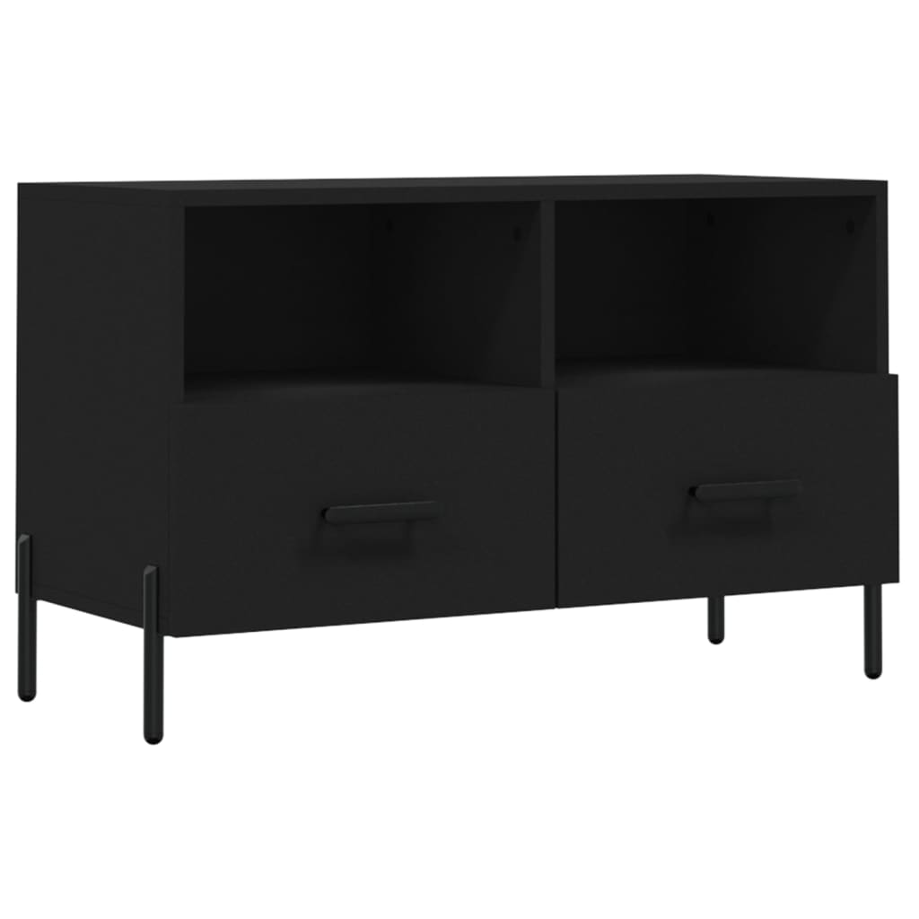 vidaXL TV-Schrank Schwarz 80x36x50 cm Holzwerkstoff