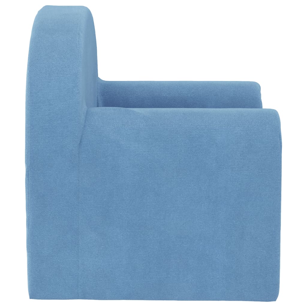 vidaXL Kindersofa Blau Weich Plüsch