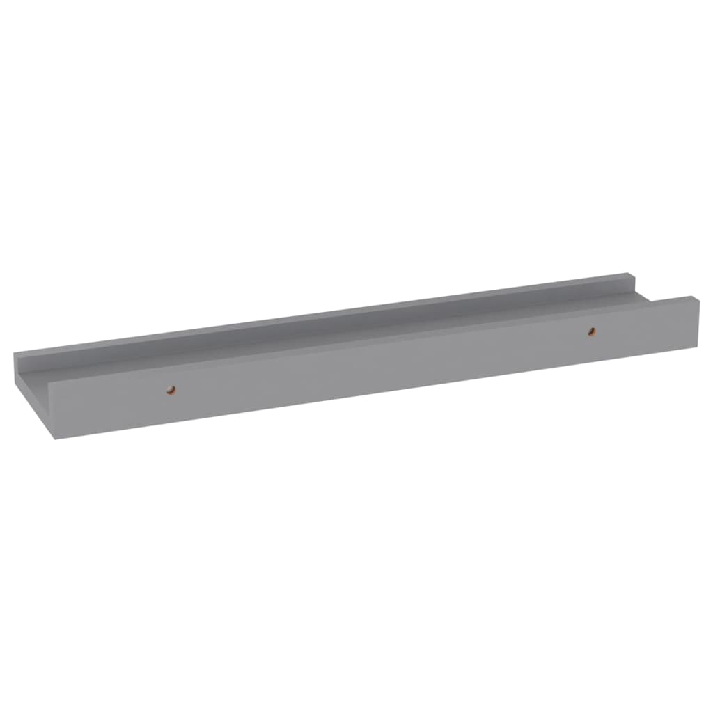 vidaXL Wandregale 4 Stk. Grau 40x9x3 cm