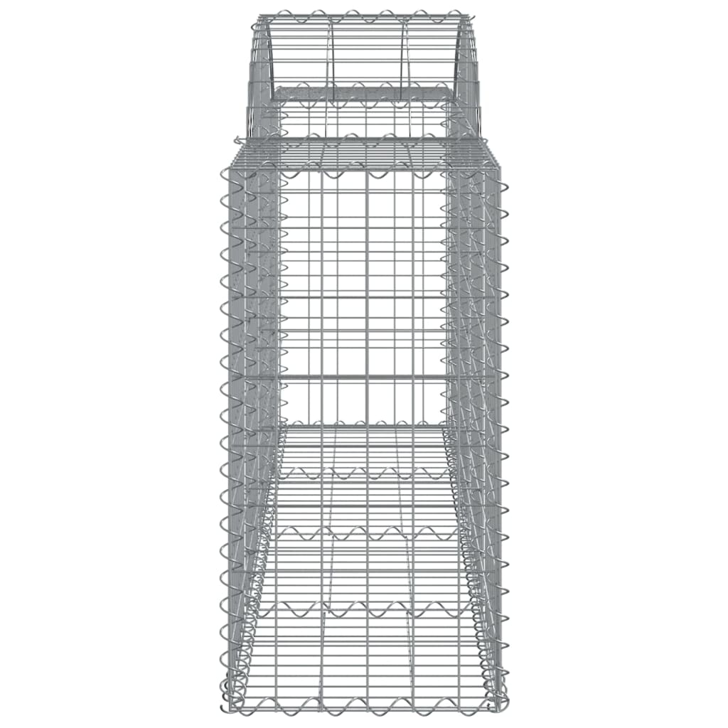 vidaXL Gabionen mit Hochbogen 9 Stk. 200x50x80/100 cm Verzinktes Eisen