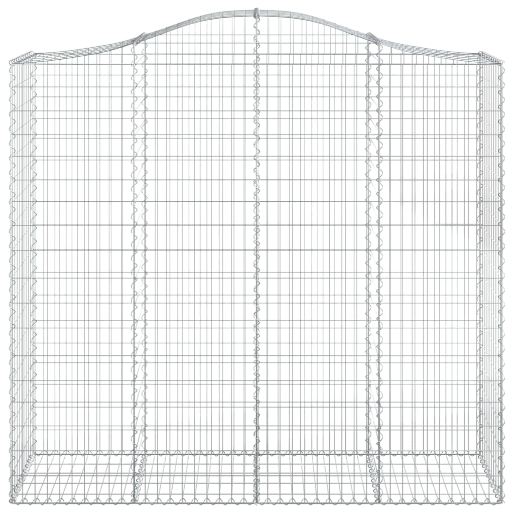 vidaXL Gabionen mit Hochbogen 3 Stk. 200x50x180/200cm Verzinktes Eisen