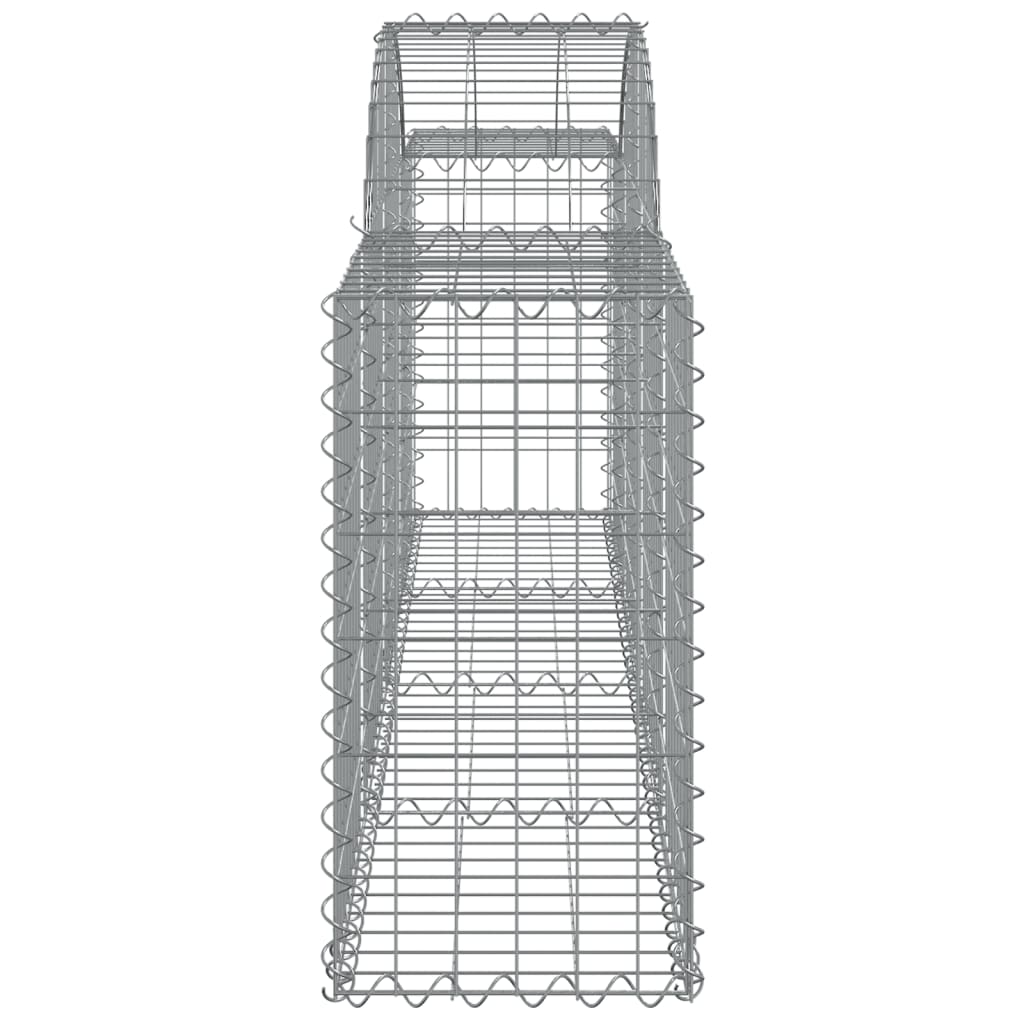 vidaXL Gabionen mit Hochbogen 25 Stk. 200x30x60/80 cm Verzinktes Eisen