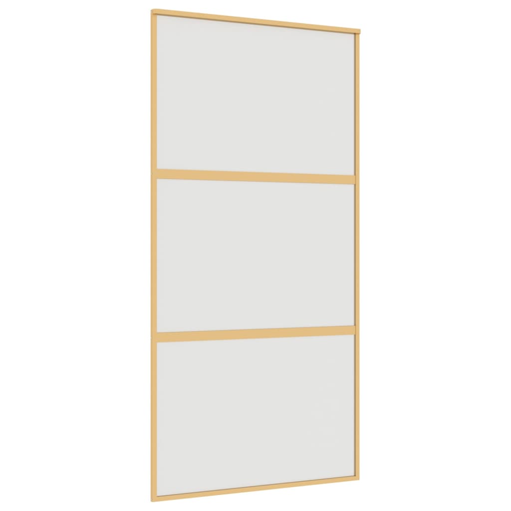 vidaXL Schiebetür Golden 102,5x205 cm Matt ESG-Glas und Aluminium