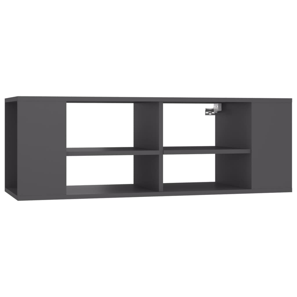 vidaXL TV-Wandschrank Grau 102x35x35 cm Holzwerkstoff