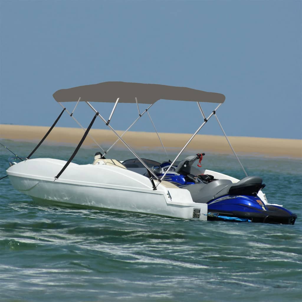 vidaXL 4-Bow Bimini-Top Grau 243x244x137 cm