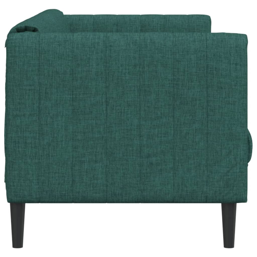 vidaXL Sofa 3-Sitzer Dunkelgrün Stoff