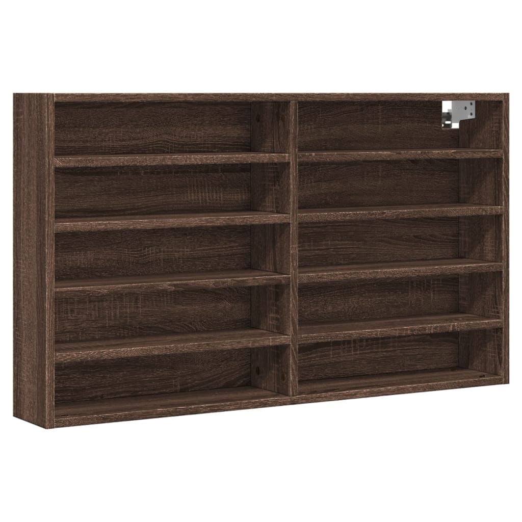 vidaXL Vitrinenschrank Braun Eichen-Optik 100x15x58 cm Holzwerkstoff