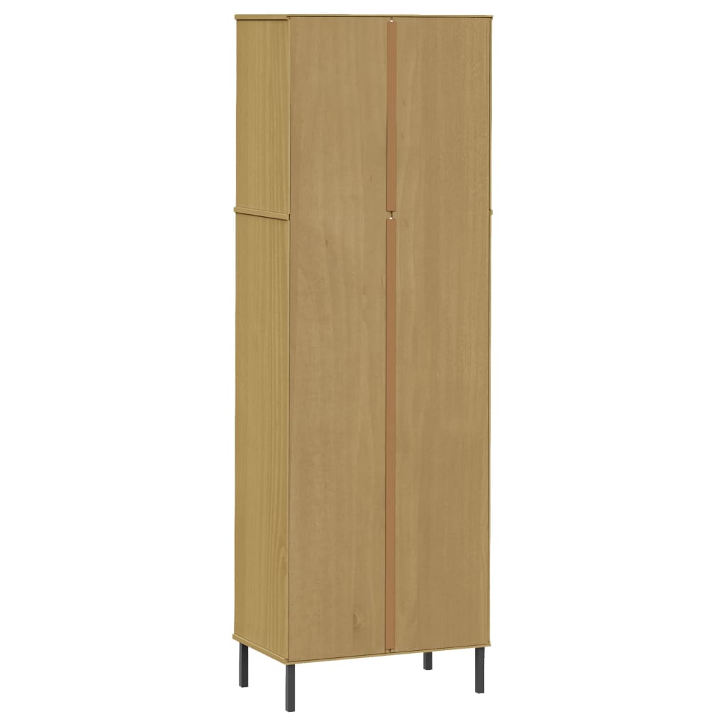 vidaXL Bücherregal OSLO mit 2 Schubladen Braun 60x35x180 cm Massivholz