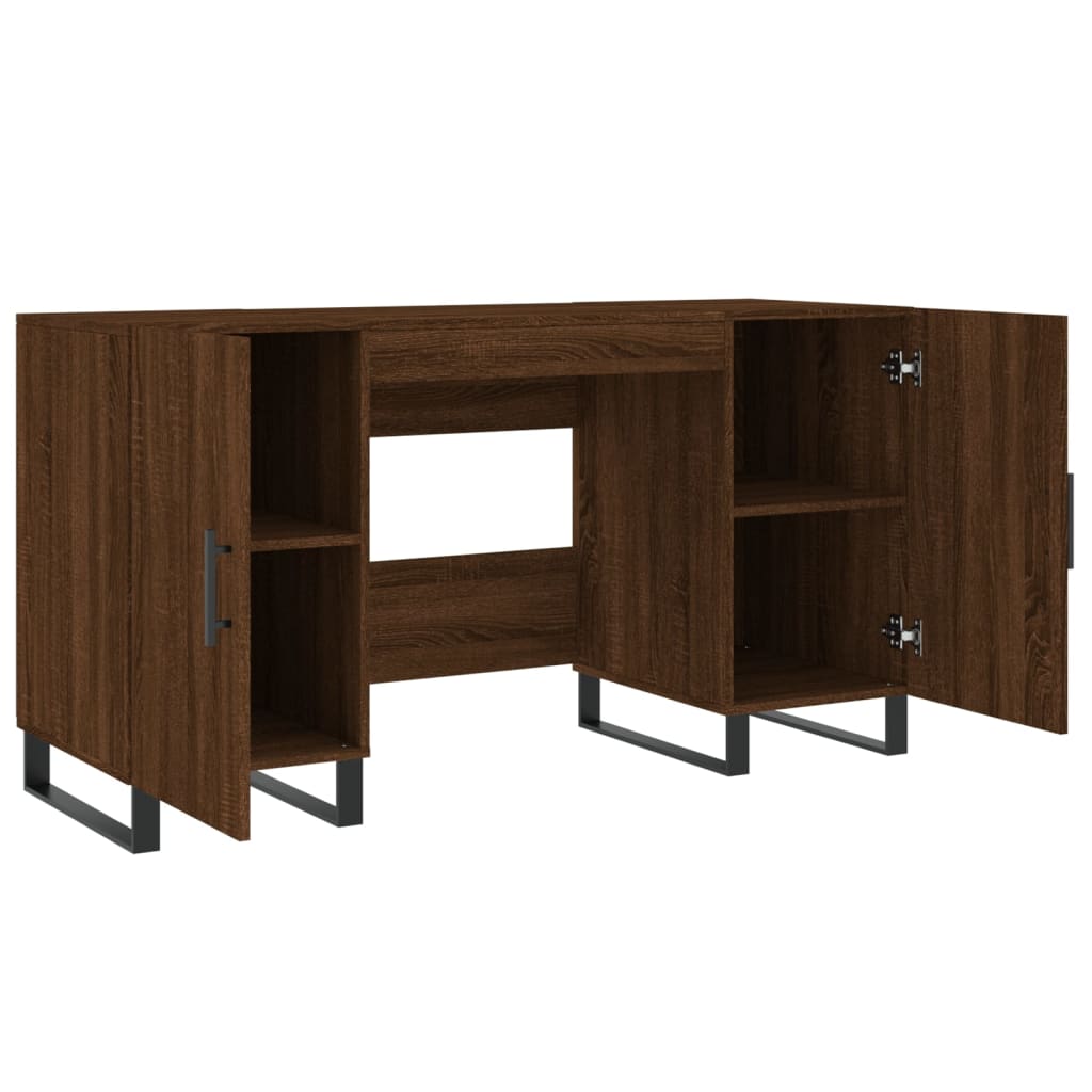 vidaXL Schreibtisch Braun Eichen-Optik 140x50x75 cm Holzwerkstoff