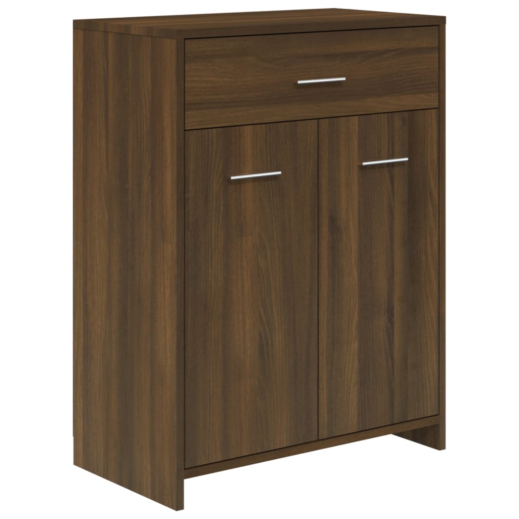 vidaXL Badezimmerschrank Braun Eichen-Optik 60x33x80 cm Holzwerkstoff