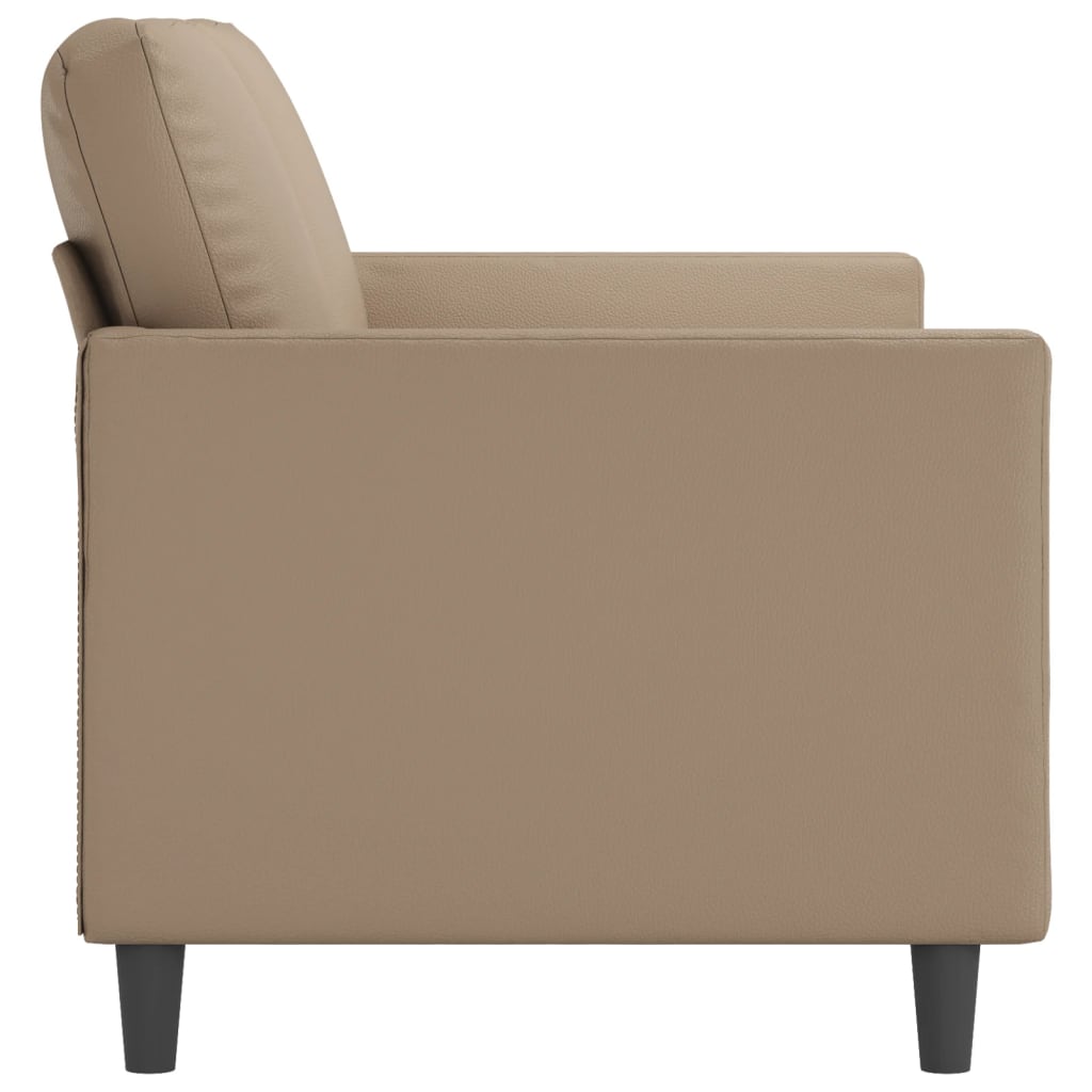 vidaXL 2-Sitzer-Sofa Cappuccino-Braun 140 cm Kunstleder