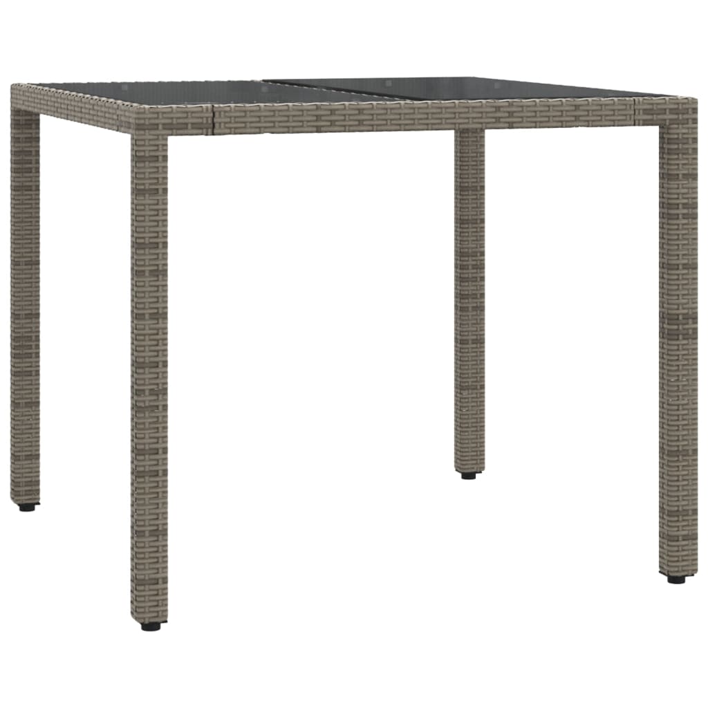 vidaXL 3-tlg. Bistro-Set mit Kissen Grau Poly Rattan