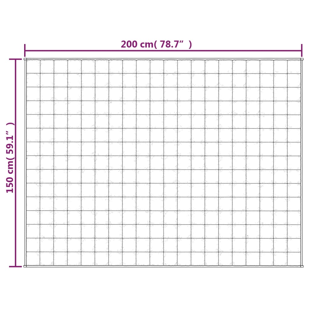 vidaXL Gewichtsdecke Hellcreme 150x200 cm 11 kg Stoff