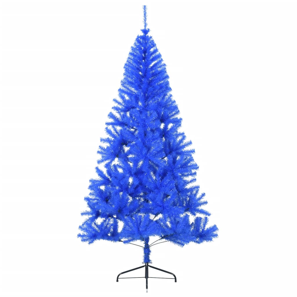 vidaXL Künstlicher Halb-Weihnachtsbaum mit Ständer Blau 240 cm PVC