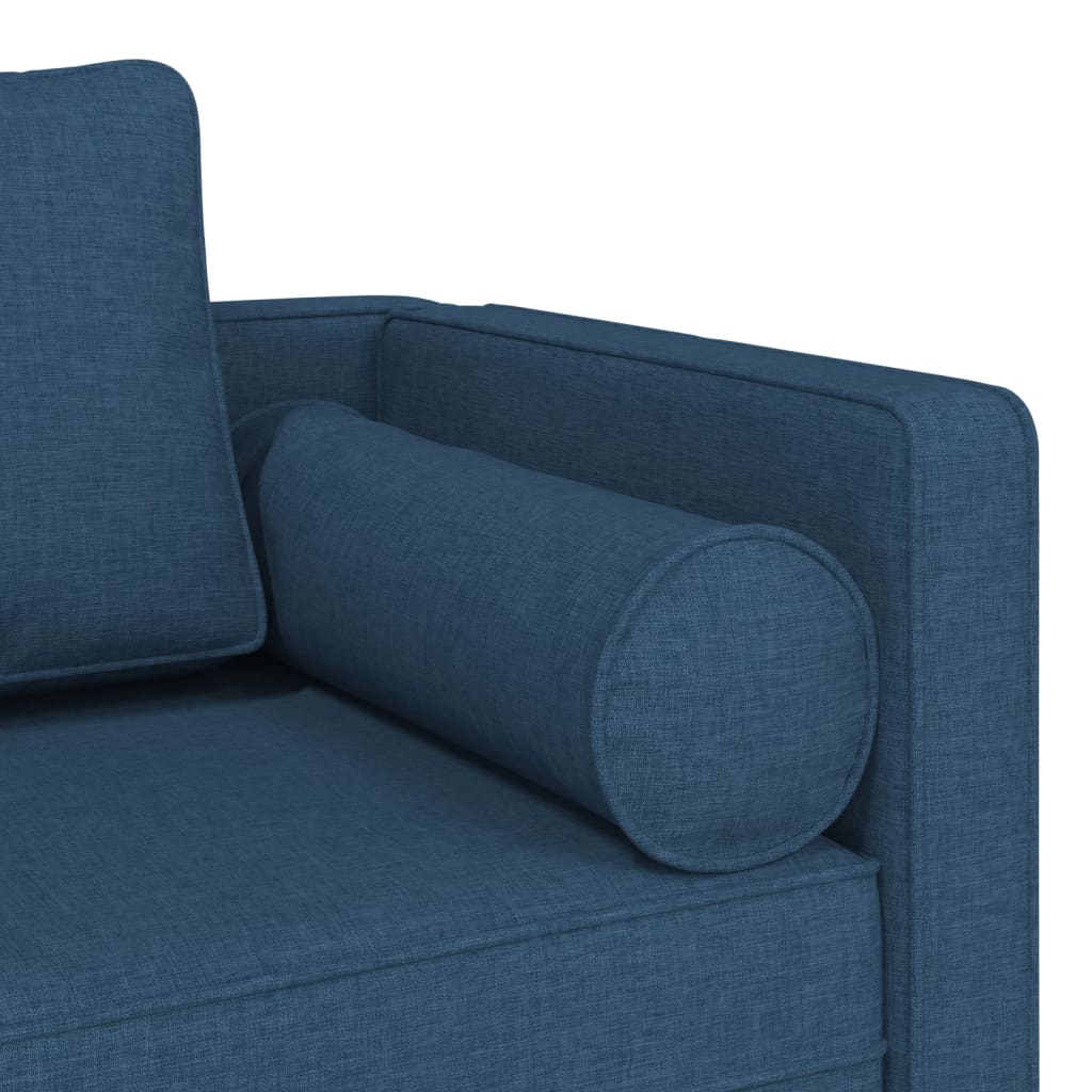 vidaXL Chaiselongue mit Kissen Blau Stoff