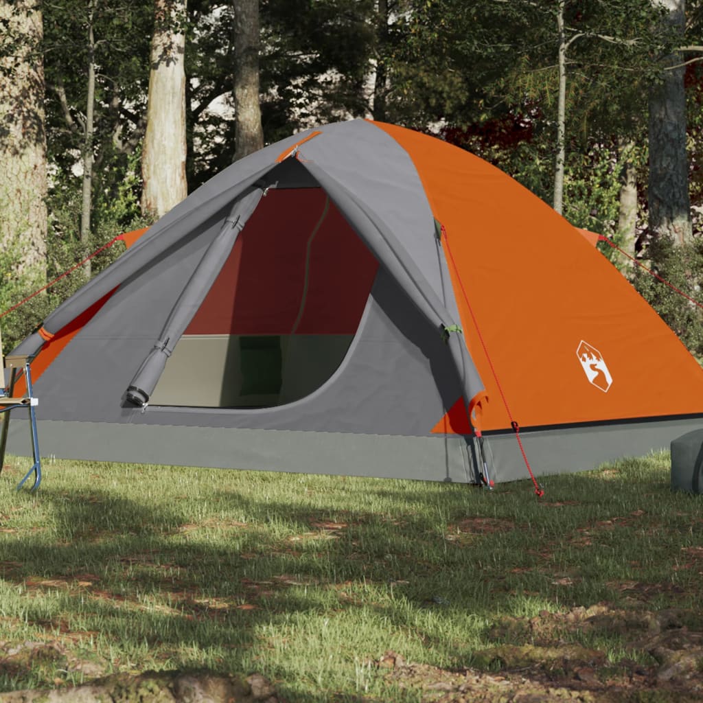 vidaXL Kuppel-Campingzelt 6 Personen Orange Wasserdicht