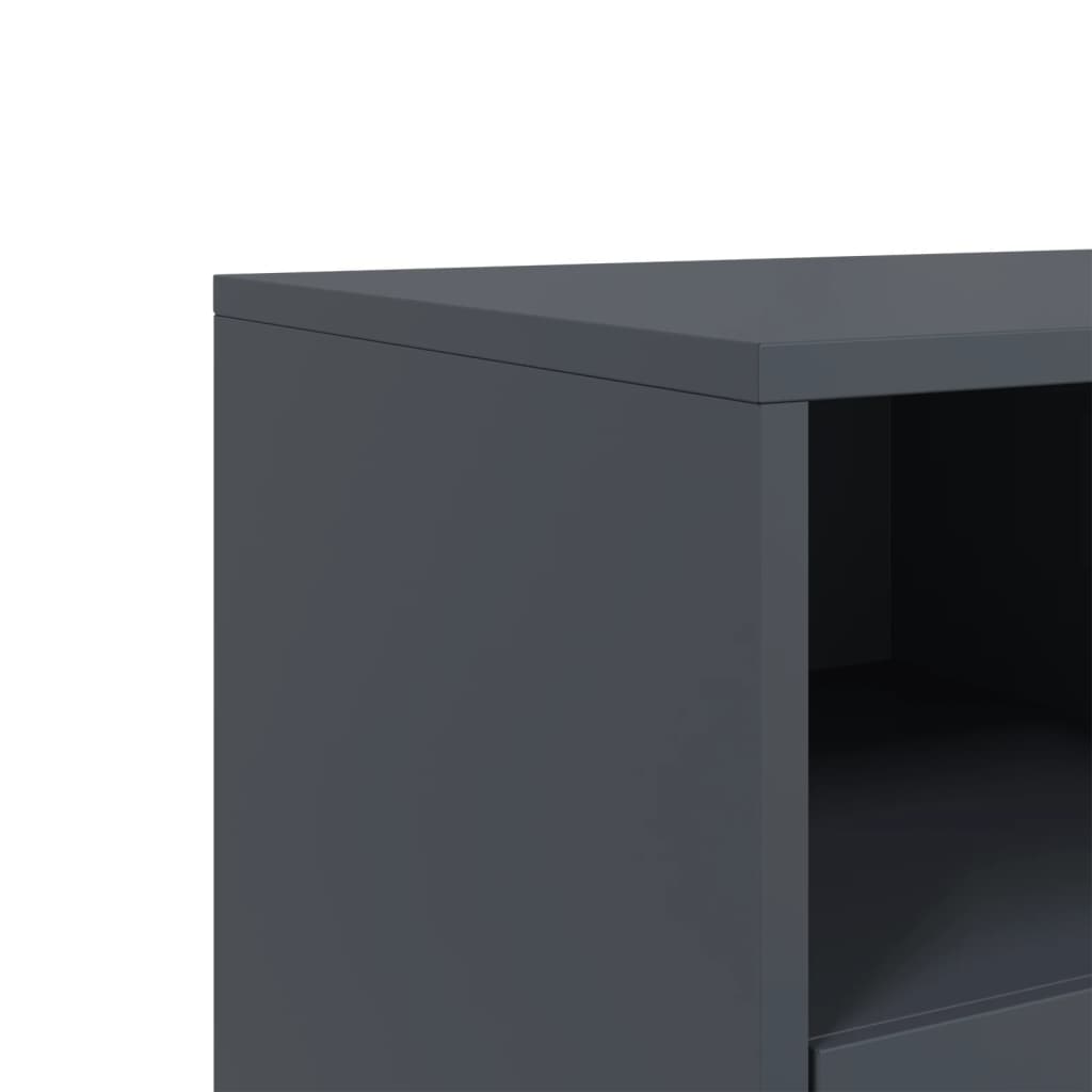 vidaXL TV-Schrank Anthrazit 68x39x43,5 cm Stahl