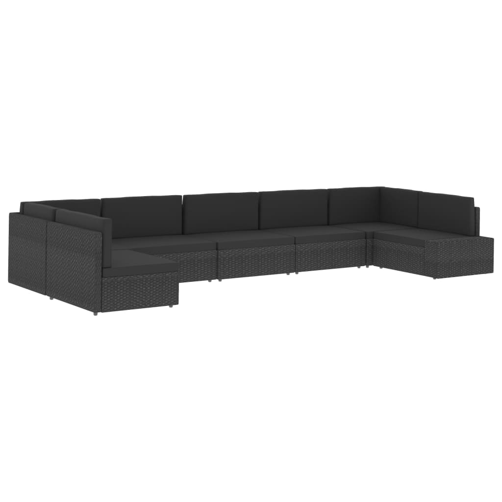 vidaXL Modulares Mittelsofa Poly Rattan Braun