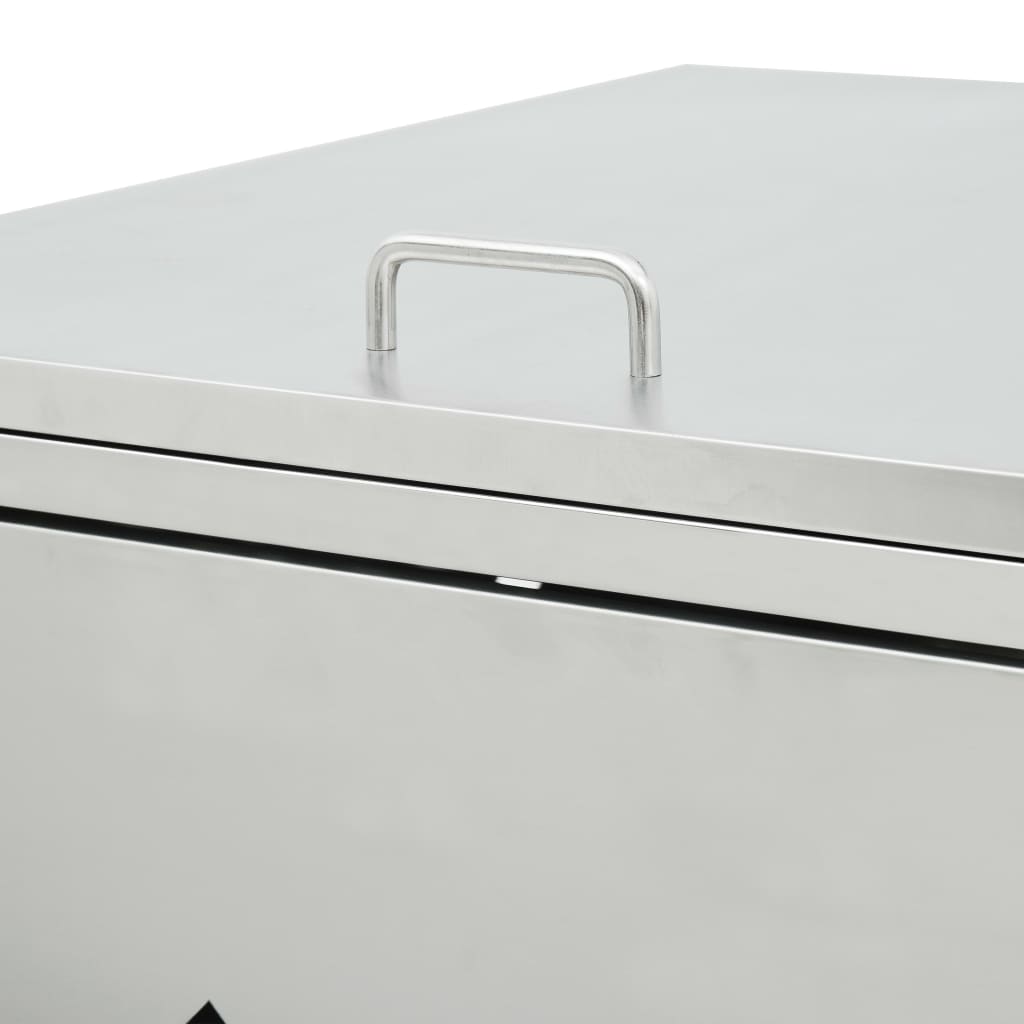 vidaXL Mülltonnenbox für 3 Tonnen 240 L Edelstahl