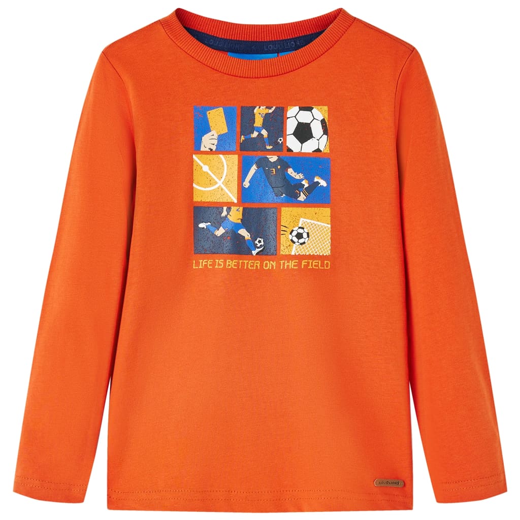 Kinder-Langarmshirt Orange 140