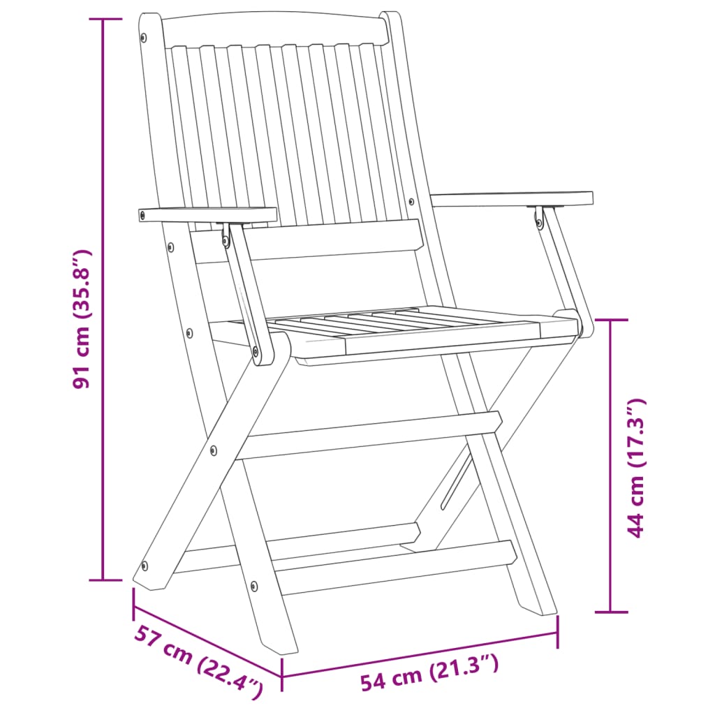 vidaXL 9-tlg. Garten-Essgruppe 180x90x75 cm Massivholz Akazie