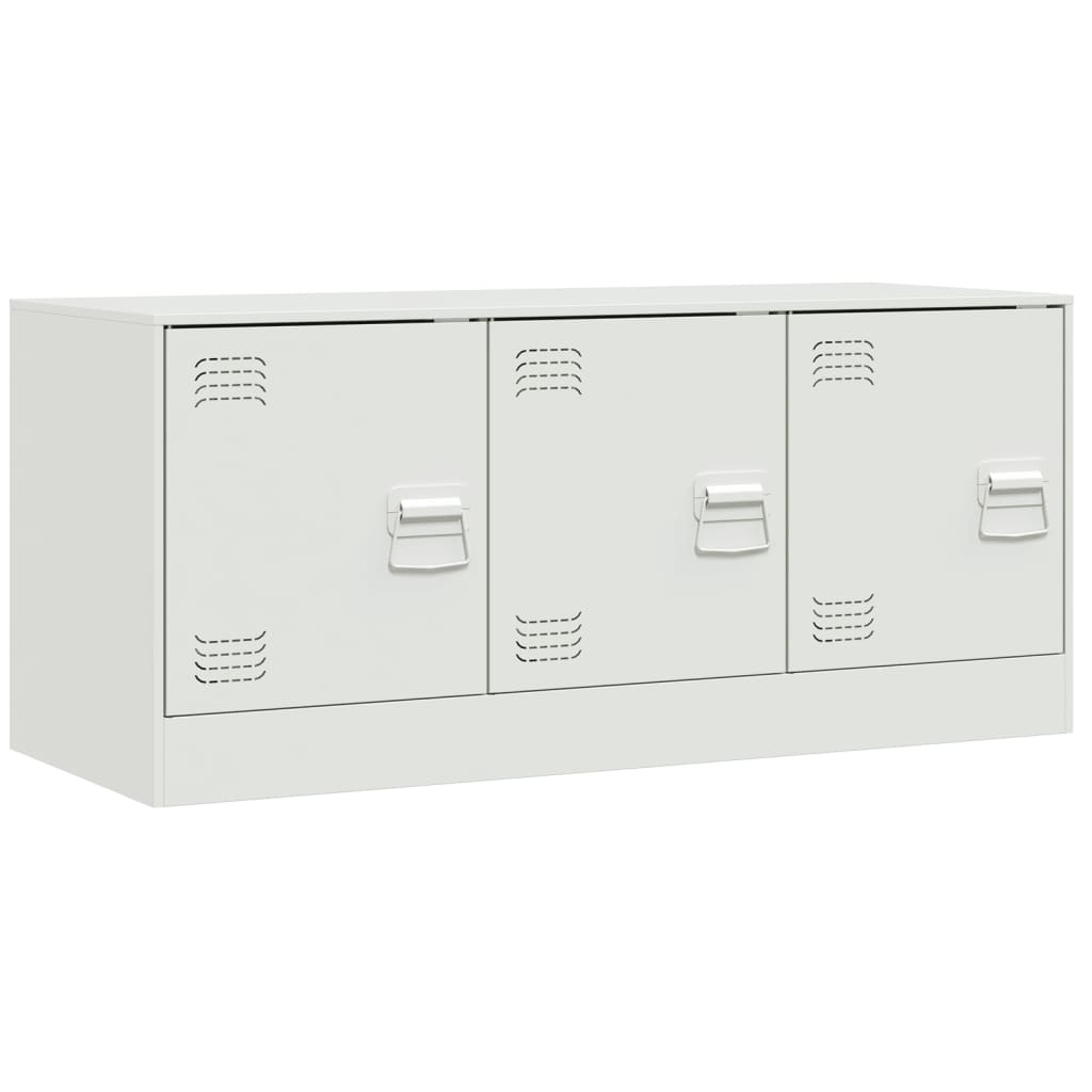 vidaXL TV-Schrank Weiß 99x39x44 cm Stahl