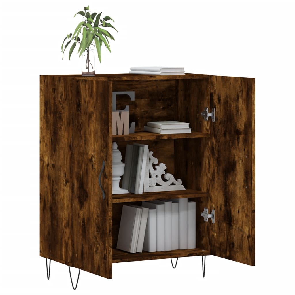 vidaXL Sideboard Räuchereiche 69,5x34x90 cm Holzwerkstoff