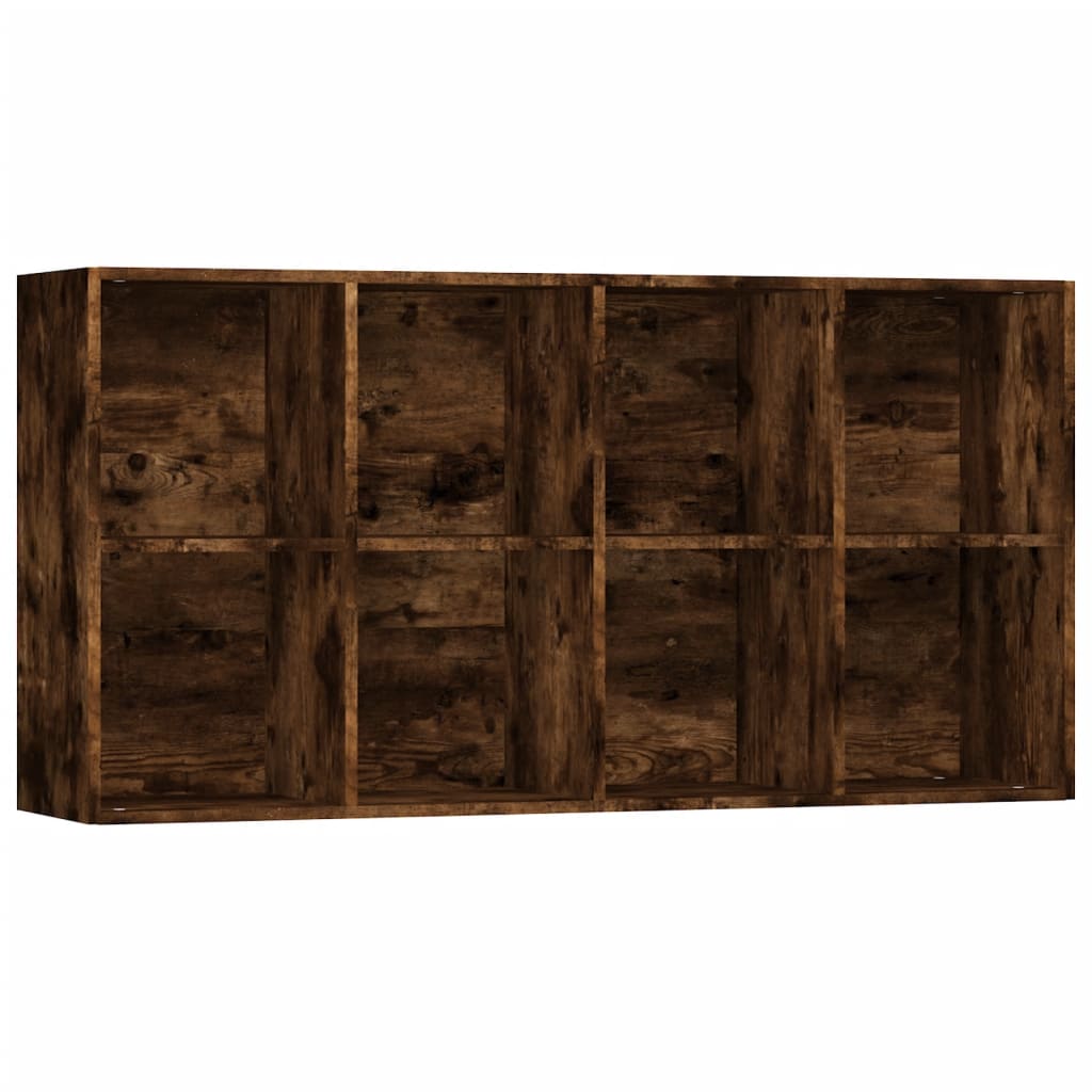 vidaXL Bücherregal/Sideboard Räuchereiche 66×30×130 cm Holzwerkstoff