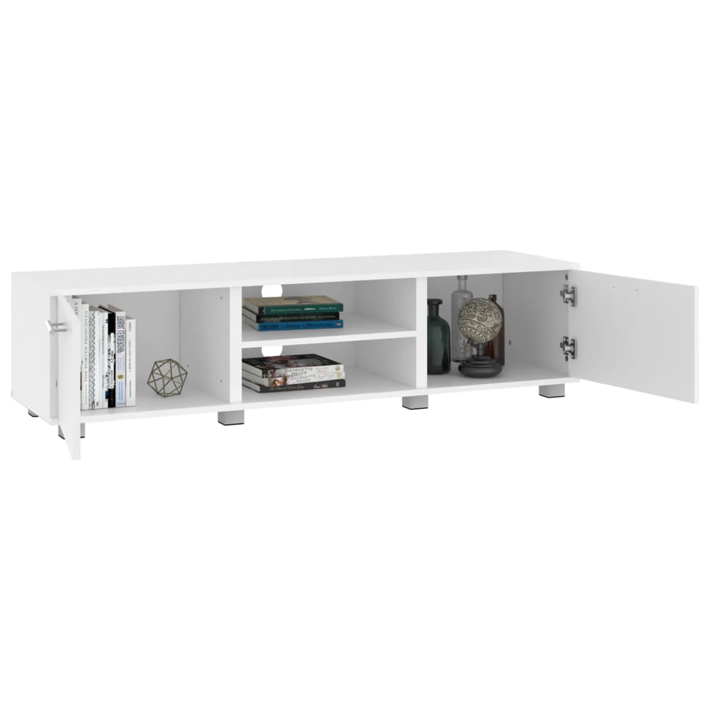 vidaXL TV-Schrank Weiß 140x40x35 cm Holzwerkstoff